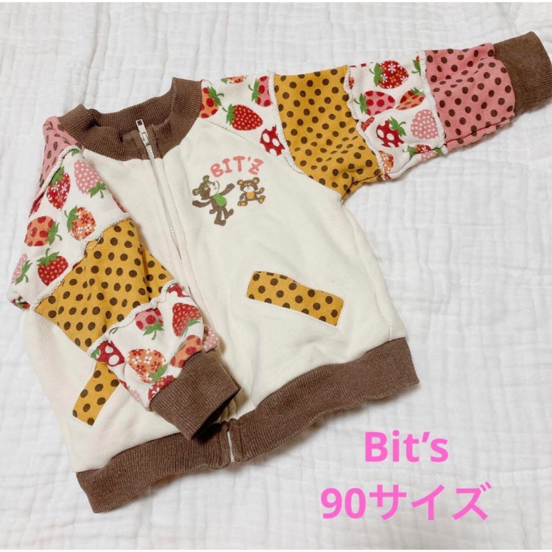 mikihouse(ミキハウス)の【使用感あり】キッズ　アウター　90 100 キッズ/ベビー/マタニティのキッズ服女の子用(90cm~)(ジャケット/上着)の商品写真