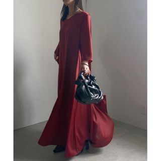 アメリヴィンテージ(Ameri VINTAGE)の2WAY CURTAIN VOLUME DRESS(ロングワンピース/マキシワンピース)