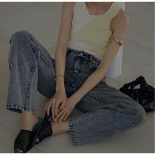 アメリヴィンテージ(Ameri VINTAGE)のMEDI MODERATELY STRAIGHT DENIM  25inch(デニム/ジーンズ)