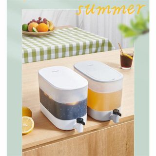 冷水筒 麦茶ポット 蛇口付き 大容量 4L ポット ピッチャー 冷水ポット(容器)
