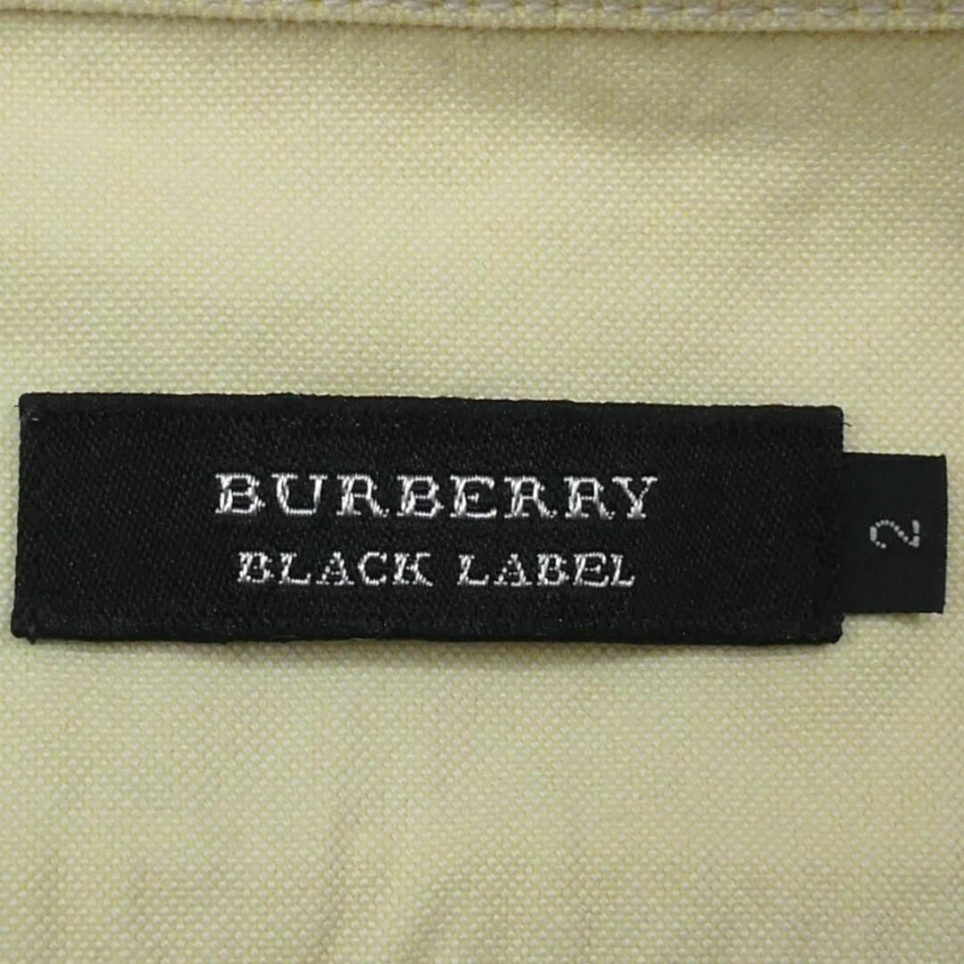 BURBERRY BLACK LABEL(バーバリーブラックレーベル)の廃盤 バーバリーブラックレーベル シャツ M メンズ 長袖 黄 刺繍 JJ823 メンズのトップス(Tシャツ/カットソー(七分/長袖))の商品写真