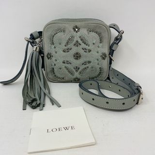 ロエベ(LOEWE)の◇良品◇ロエベ　LOEWE  ショルダーバッグ　カーフスキン　ビジュー　刺繍(ショルダーバッグ)