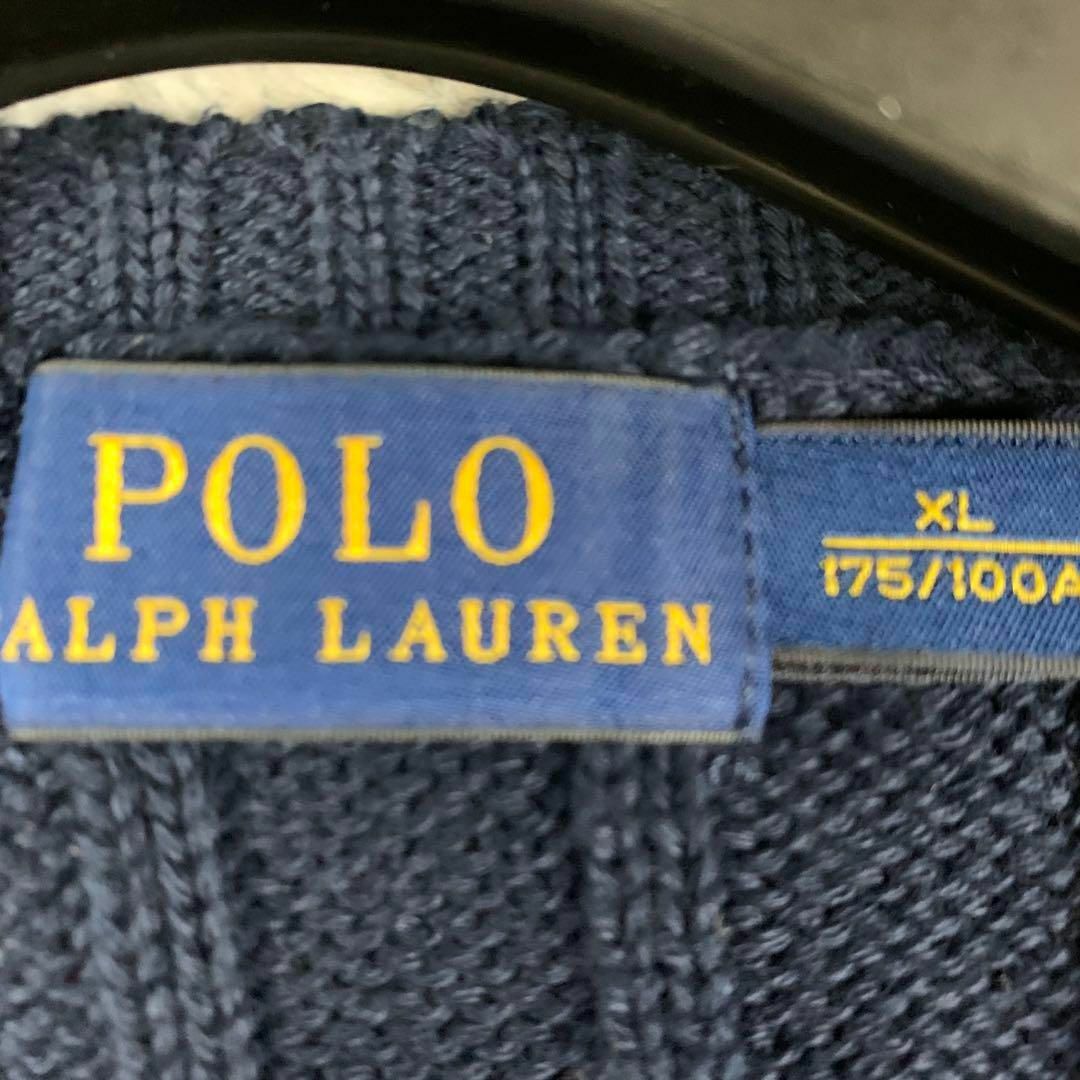 POLO RALPH LAUREN(ポロラルフローレン)の✨美品✨　PORO RALPEH LOUREN Vネックニット　大きいサイズ レディースのトップス(ニット/セーター)の商品写真