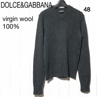 ドルチェアンドガッバーナ(DOLCE&GABBANA)のドルチェ&ガッバーナ Vネック ウールニット セーター 48 ドルガバ(ニット/セーター)