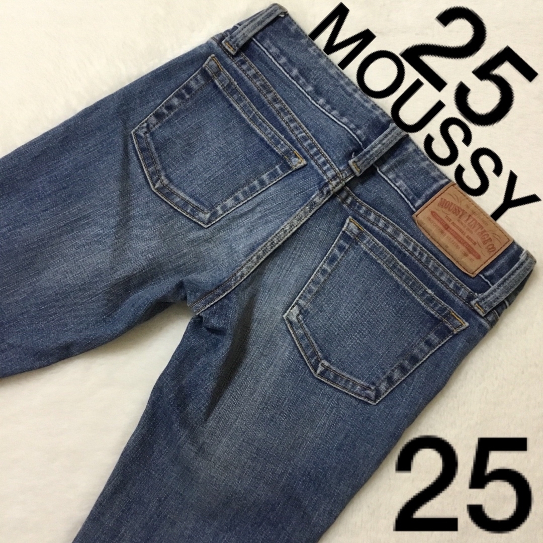 moussy(マウジー)の【美品】 MOUSSY デニム 25 ローライズ ジーンズ 25サイズ レディースのパンツ(デニム/ジーンズ)の商品写真