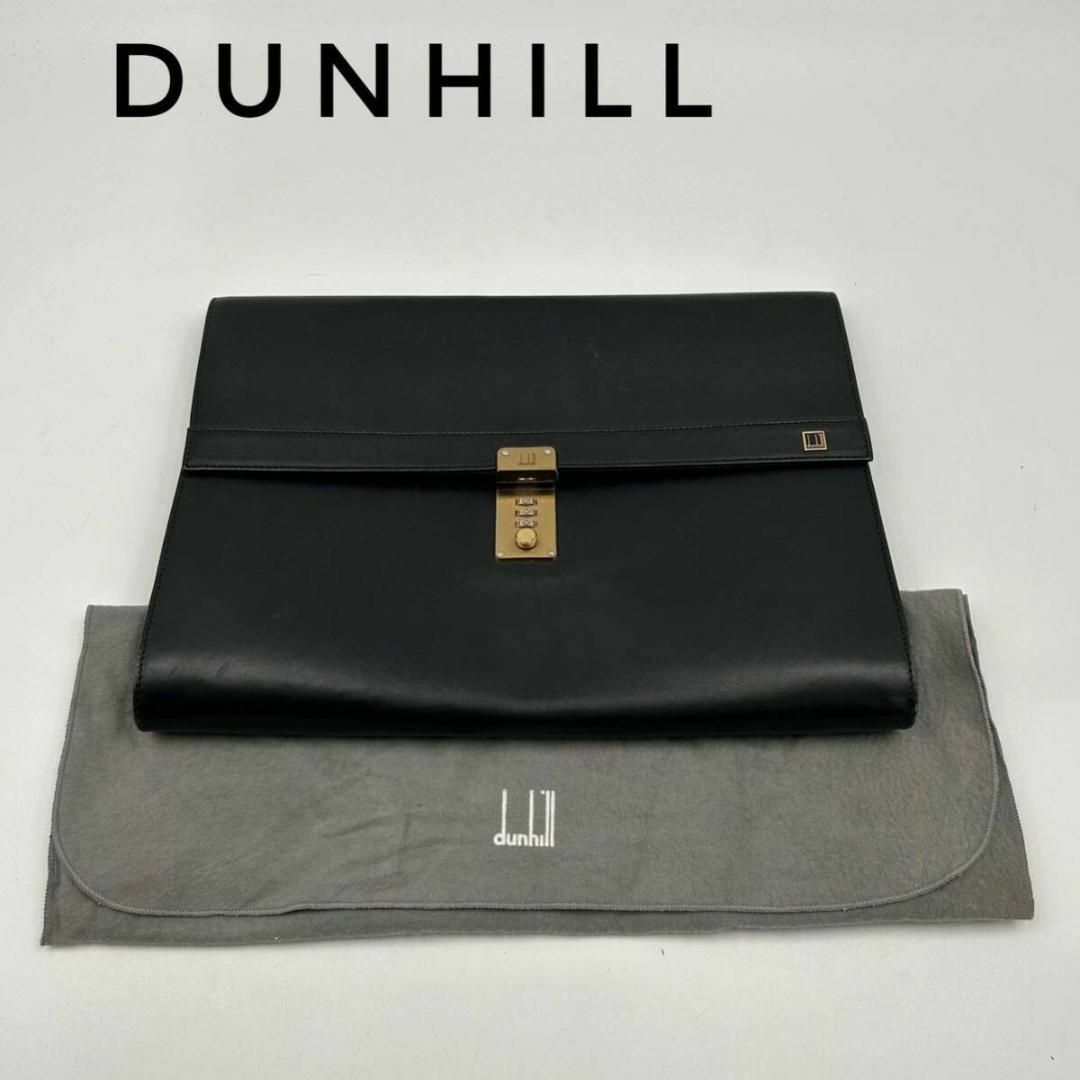 Dunhill(ダンヒル)の☆大人気☆ dunhill セカンドバッグ クラッチバッグ レザー 黒 ブラック メンズのバッグ(セカンドバッグ/クラッチバッグ)の商品写真