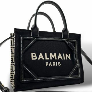 バルマン(BALMAIN)の良品 BALMAIN バルマン 2way ショルダーバッグ トート ロゴ 黒(ショルダーバッグ)