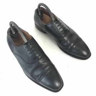 日本製★scotch grain/スコッチグレイン★本革/グッドイヤー製法/ストレートチップ/キャップトゥ【24.5/黒/BLACK】内羽根式/shoes◆bH-64 #BUZZBERG(ドレス/ビジネス)