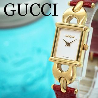 グッチ(Gucci)の508【完備品】GUCCI グッチ時計　レディース腕時計　チェンジバンド　レッド(腕時計)