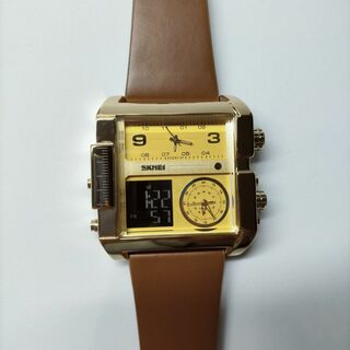 30m防水 ビッグデジタル腕時計デジアナ スポーツ ストップウォッチBRGL7(腕時計(デジタル))