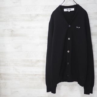 PLAY CDG 09AW メンズ ハートワッペンカーディガン-Black/L