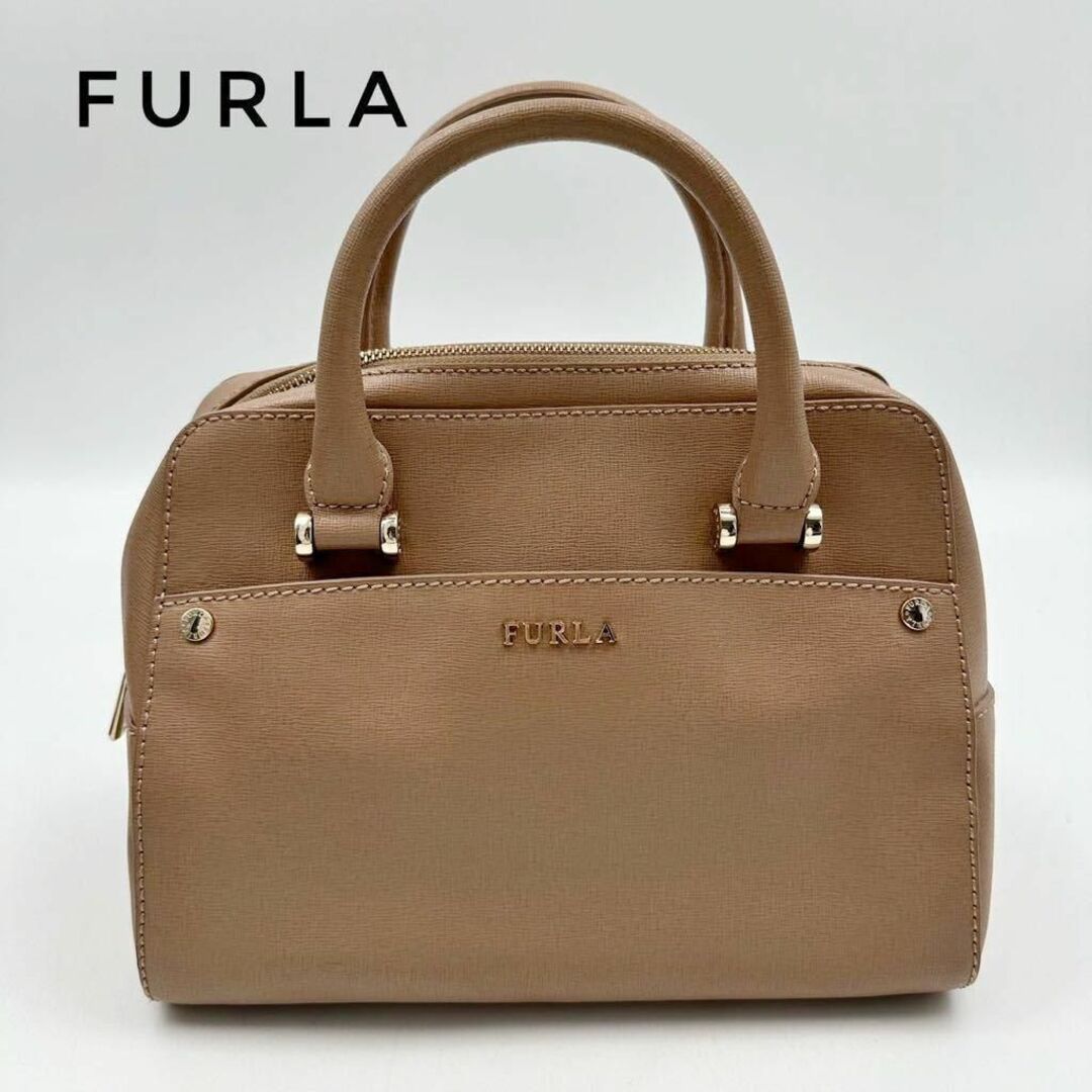 Furla(フルラ)の☆ほぼ未使用☆ FURLA ハンドバッグ 通勤 通学 ブラウン 茶色 レザー 革 レディースのバッグ(ハンドバッグ)の商品写真