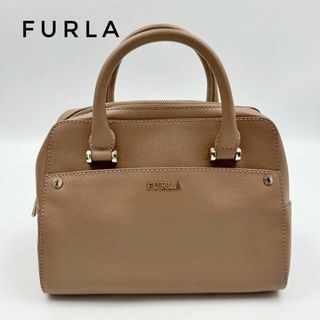 フルラ(Furla)の☆ほぼ未使用☆ FURLA ハンドバッグ 通勤 通学 ブラウン 茶色 レザー 革(ハンドバッグ)