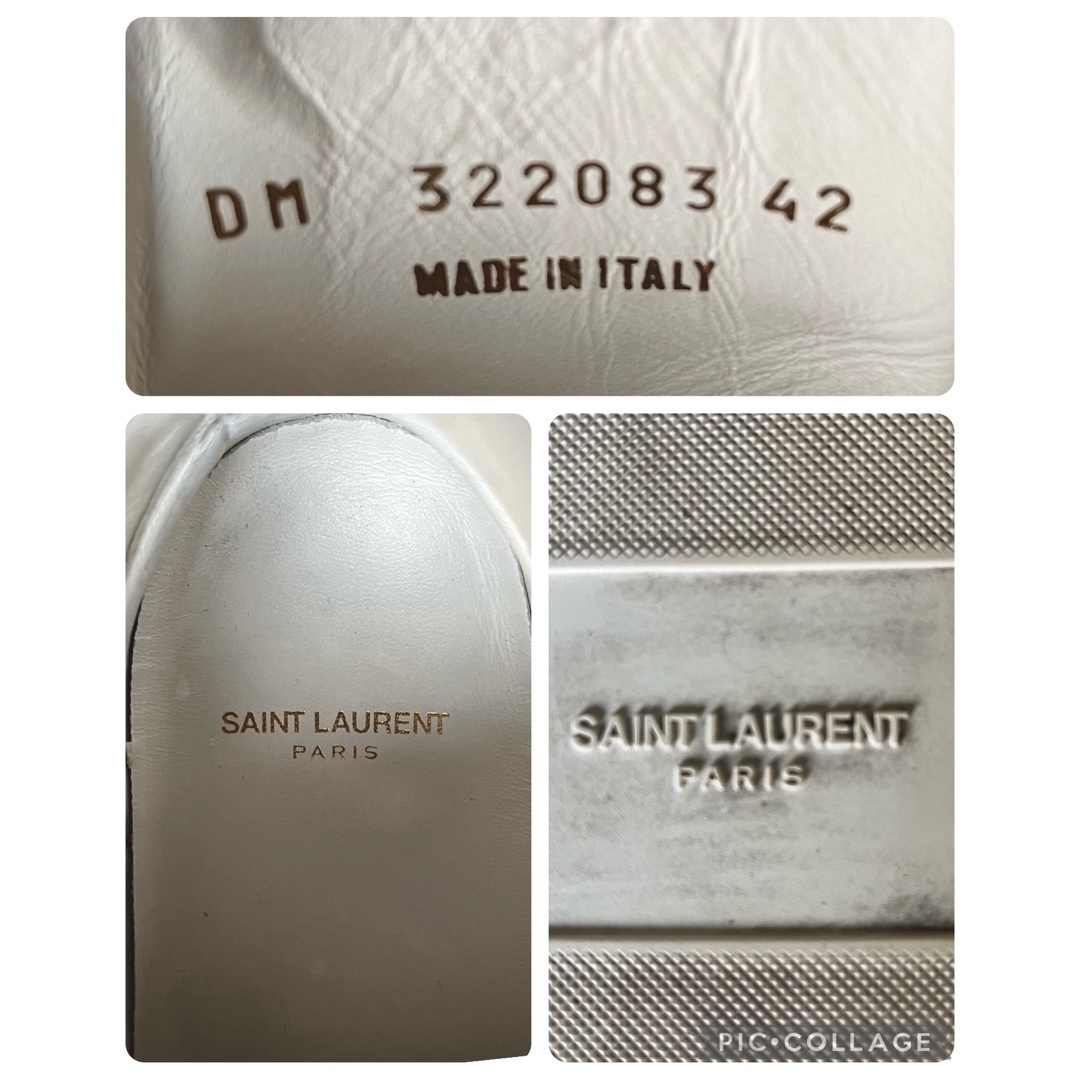 Saint Laurent(サンローラン)のSAINT LAURENT / レザーハイカットスニーカー / SIZE:42 メンズの靴/シューズ(スニーカー)の商品写真