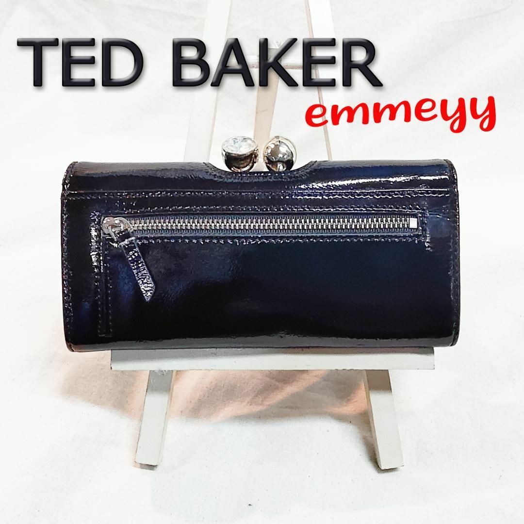 TED BAKER(テッドベイカー)の袋付き 美品 テッドベイカー がま口 長財布 Emmeyy エナメル クリスタル レディースのファッション小物(財布)の商品写真