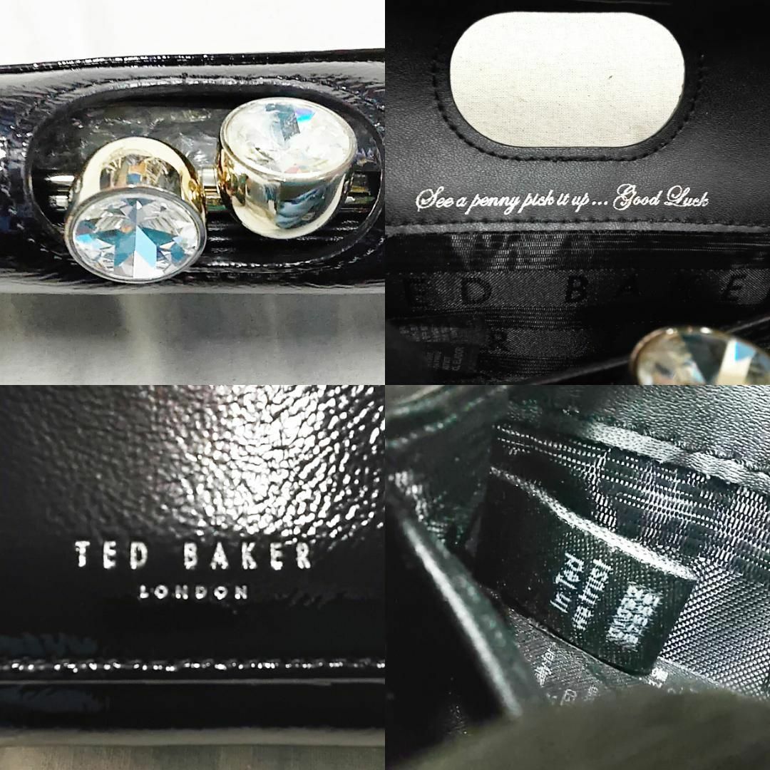 TED BAKER(テッドベイカー)の袋付き 美品 テッドベイカー がま口 長財布 Emmeyy エナメル クリスタル レディースのファッション小物(財布)の商品写真