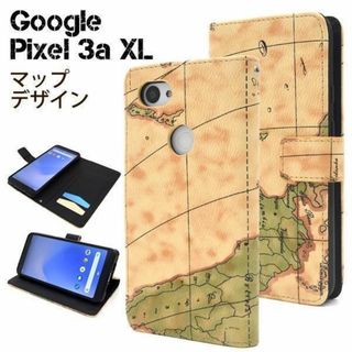 Google Pixel 3a XL グーグル マップデザイン手帳型ケース(Androidケース)