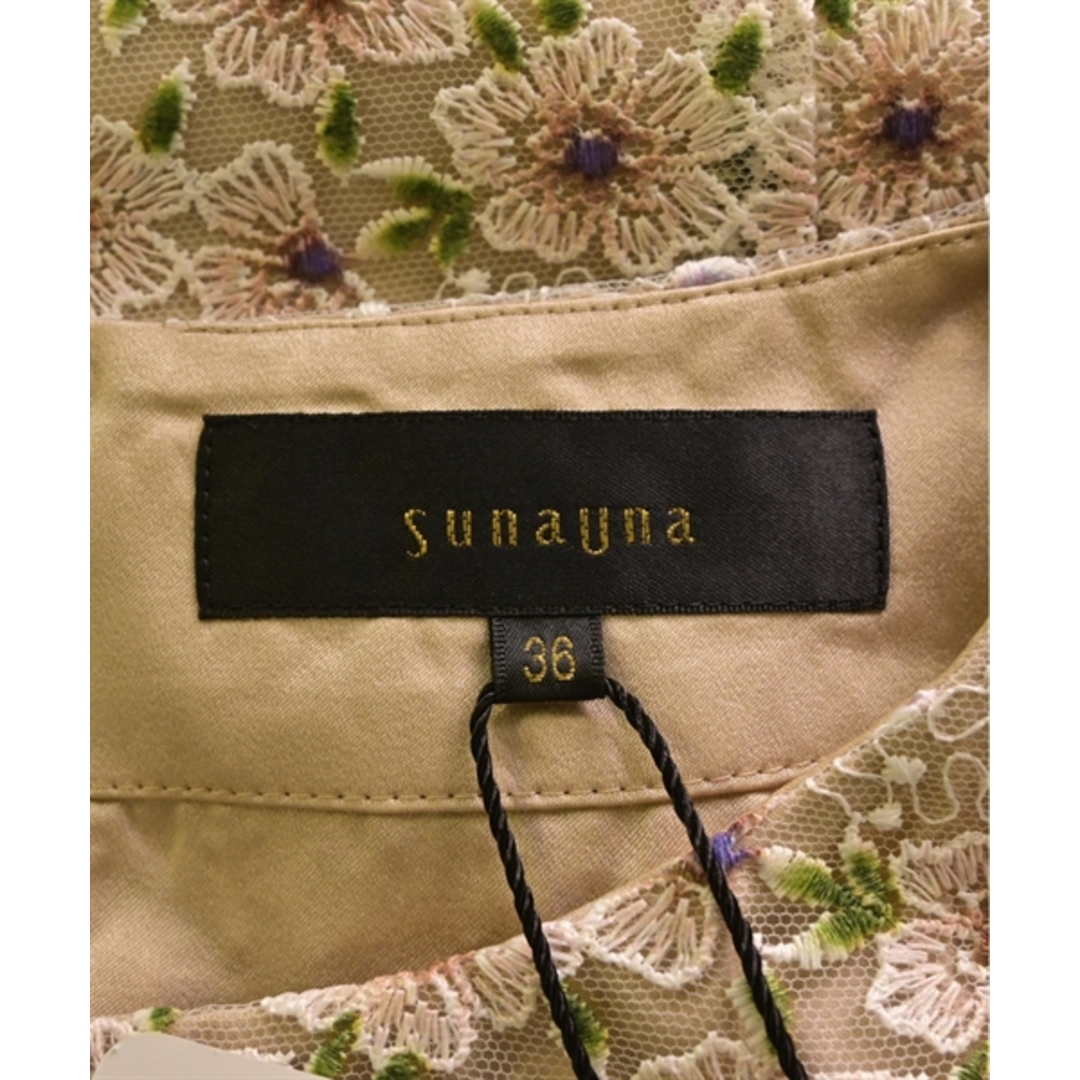 SunaUna(スーナウーナ)のSunaUna スーナウーナ ワンピース 36(S位) ベージュ(花柄) 【古着】【中古】 レディースのワンピース(ひざ丈ワンピース)の商品写真