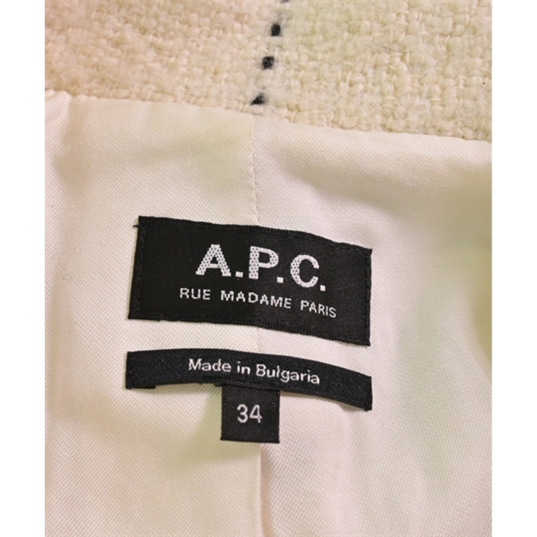 A.P.C. コート（その他） 34(XS位) アイボリーx黒(チェック) 【古着】【中古】 レディースのジャケット/アウター(その他)の商品写真