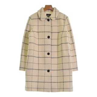 A.P.C. コート（その他） 34(XS位) アイボリーx黒(チェック) 【古着】【中古】(その他)