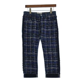 ジュンヤワタナベ(JUNYA WATANABE)のJUNYA WATANABE デニムパンツ XS 青x黒x白等(チェック) 【古着】【中古】(デニム/ジーンズ)