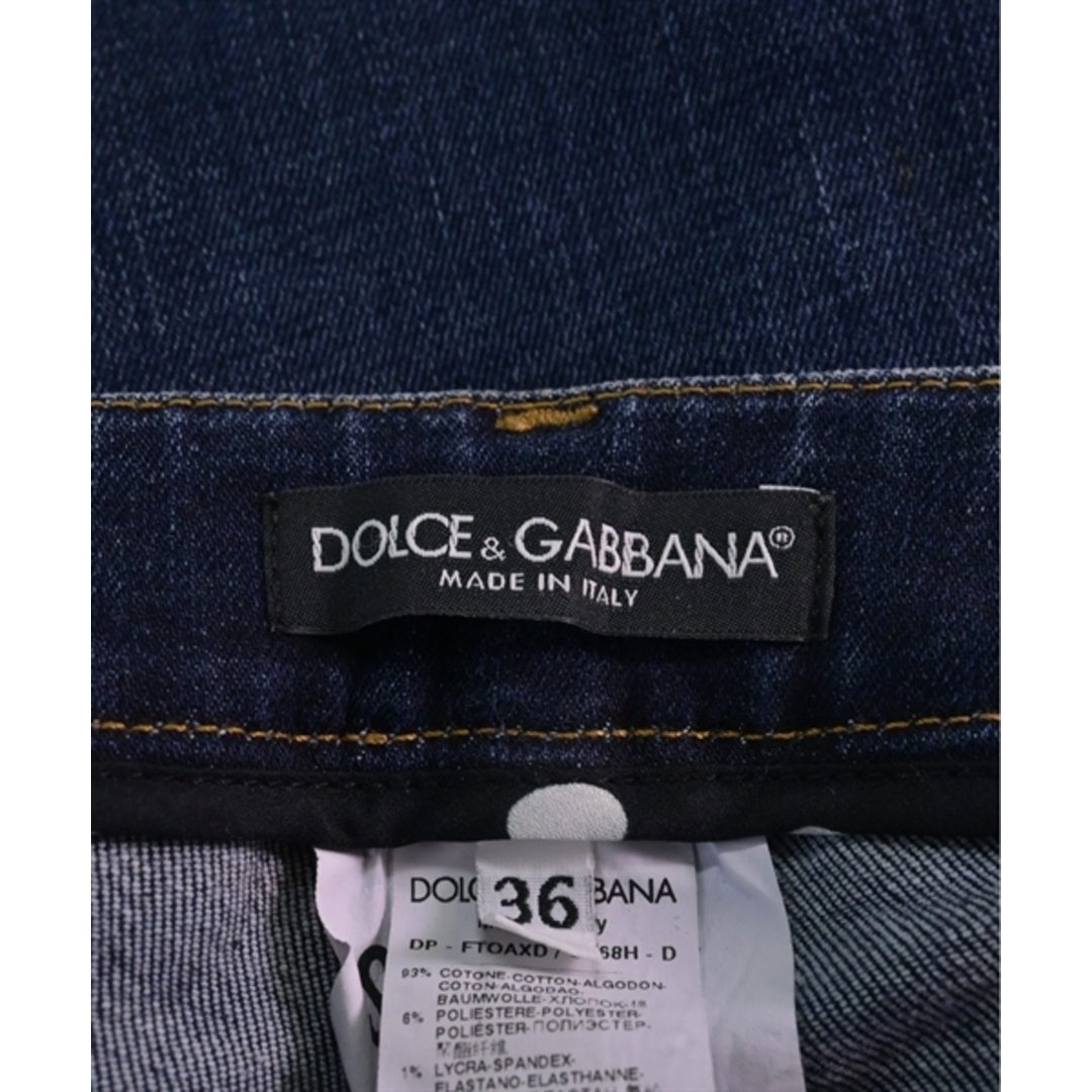 DOLCE&GABBANA(ドルチェアンドガッバーナ)のDOLCE&GABBANA デニムパンツ 36(XS位) インディゴ(デニム) 【古着】【中古】 レディースのパンツ(デニム/ジーンズ)の商品写真