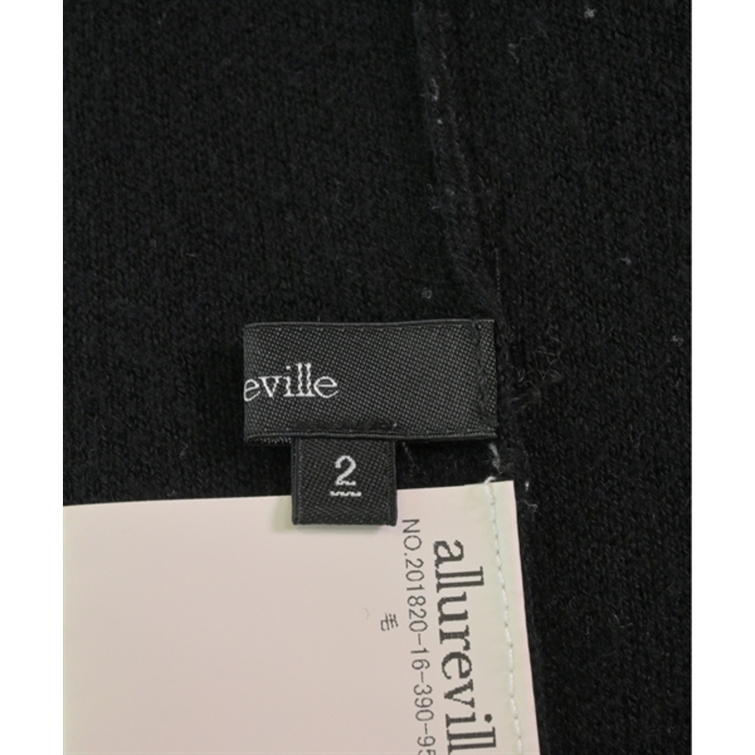 allureville(アルアバイル)のallureville アルアバイル ニット・セーター 2(M位) 黒 【古着】【中古】 レディースのトップス(ニット/セーター)の商品写真