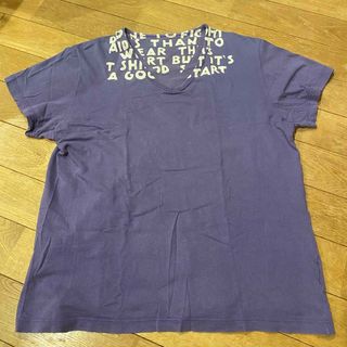 マルタンマルジェラ(Maison Martin Margiela)のMARTIN MARGIELA 2005AW エイズTシャツ 青紫 × 白 (Tシャツ/カットソー(半袖/袖なし))