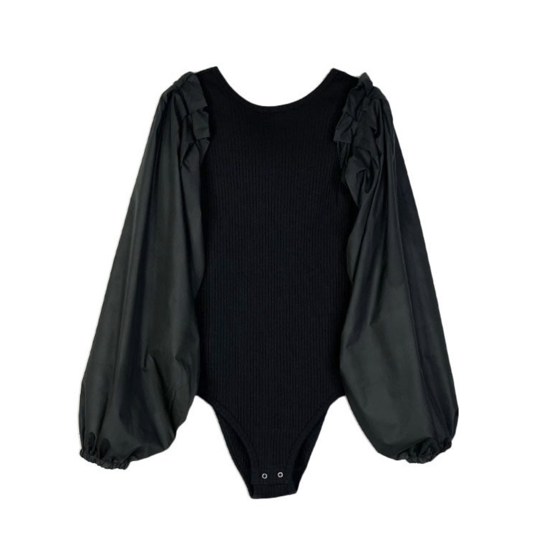 Honey mi Honey(ハニーミーハニー)のHONEY MI HONEY volumesleeve rib bodysuit レディースのトップス(カットソー(長袖/七分))の商品写真