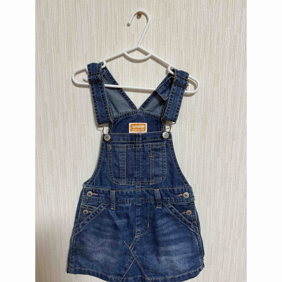 [美品] バースデイ　デニムワンピース　100cm キッズ/ベビー/マタニティのキッズ服女の子用(90cm~)(ワンピース)の商品写真