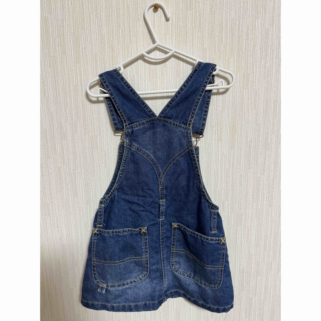 [美品] バースデイ　デニムワンピース　100cm キッズ/ベビー/マタニティのキッズ服女の子用(90cm~)(ワンピース)の商品写真