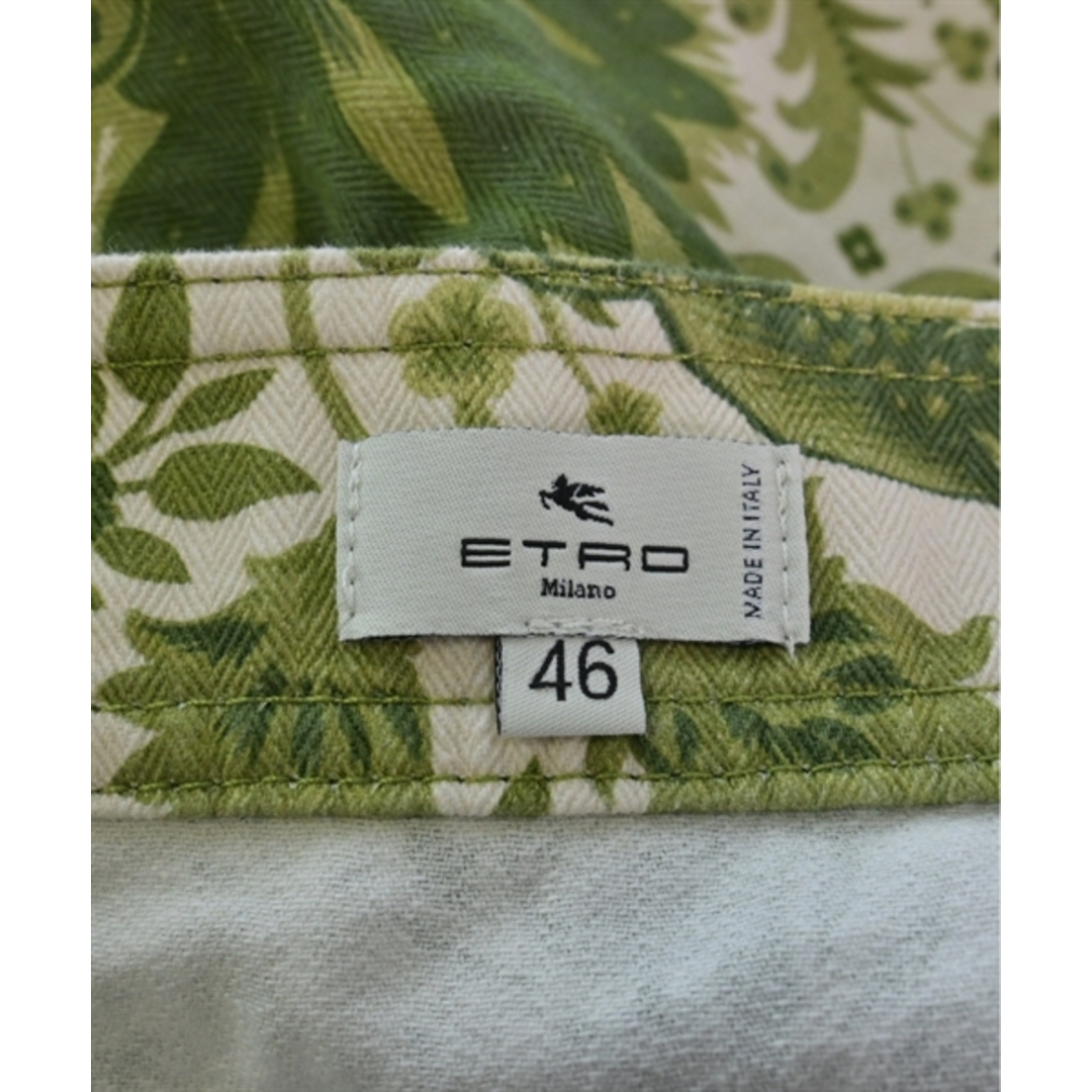 ETRO(エトロ)のETRO エトロ ひざ丈スカート 46(XL位) 緑x白(ペイズリー) 【古着】【中古】 レディースのスカート(ひざ丈スカート)の商品写真