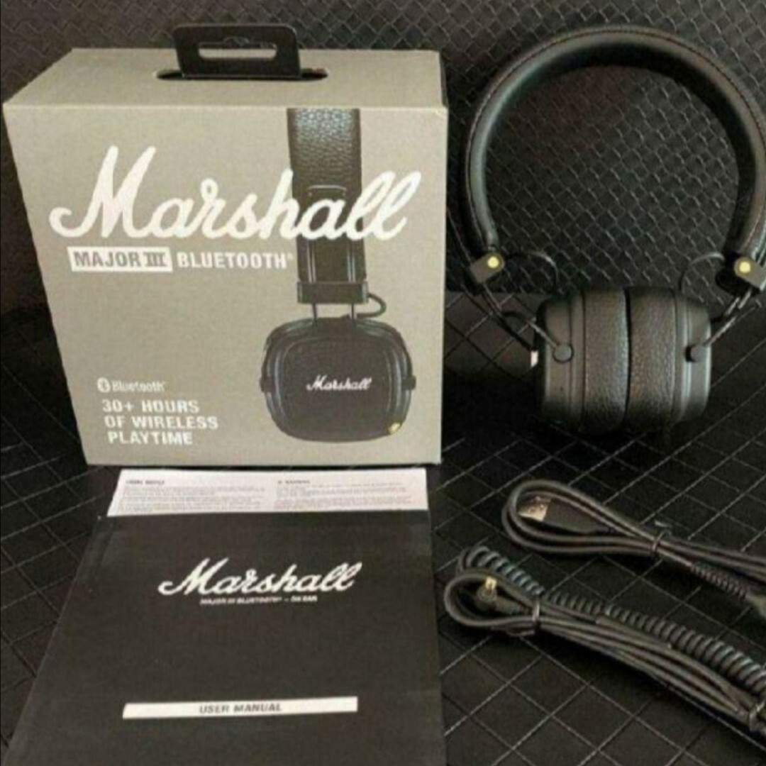 Marshall(マーシャル)のfC Marshall MAJOR III BLUETOOTH ブラック スマホ/家電/カメラのオーディオ機器(ヘッドフォン/イヤフォン)の商品写真