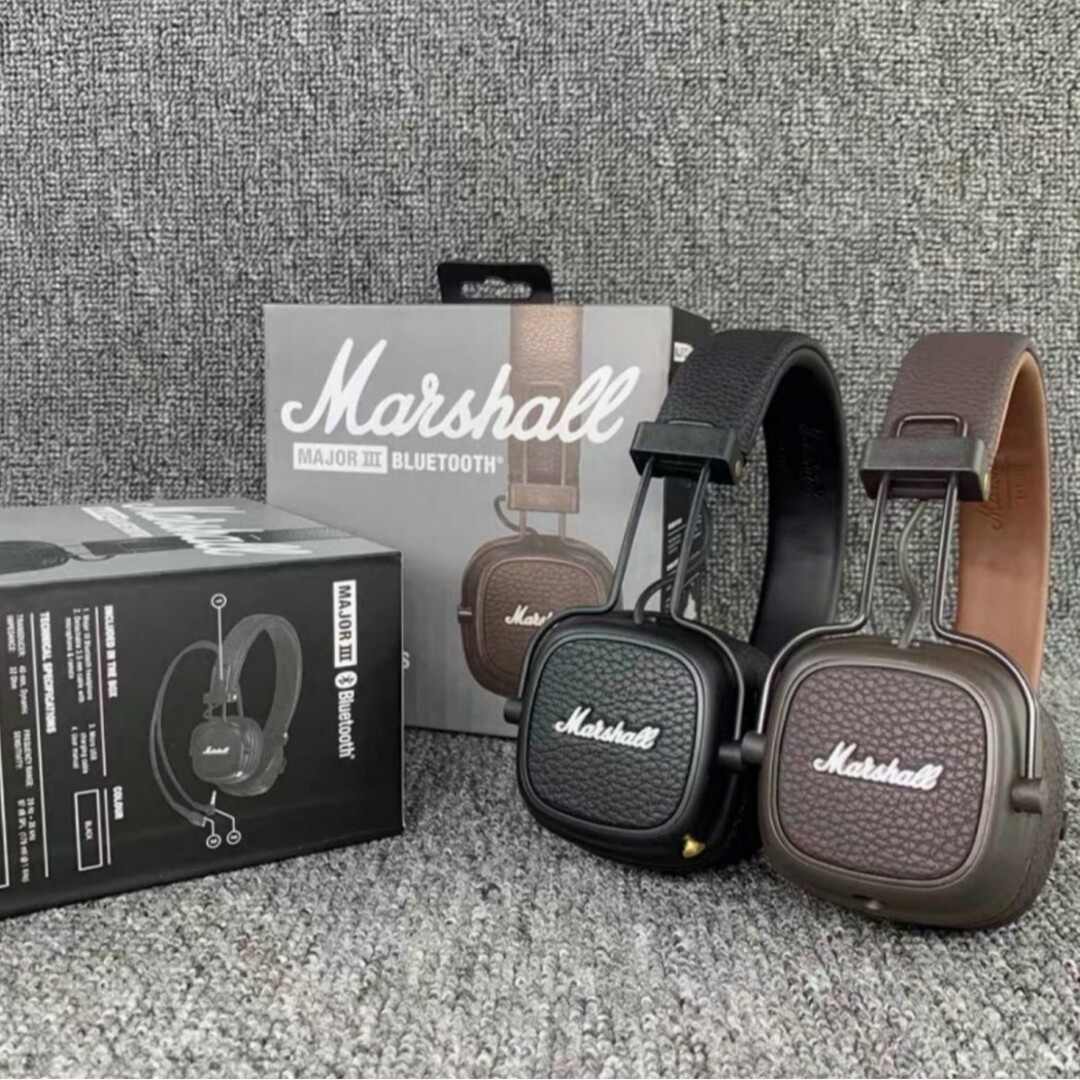 Marshall(マーシャル)のfC Marshall MAJOR III BLUETOOTH ブラック スマホ/家電/カメラのオーディオ機器(ヘッドフォン/イヤフォン)の商品写真
