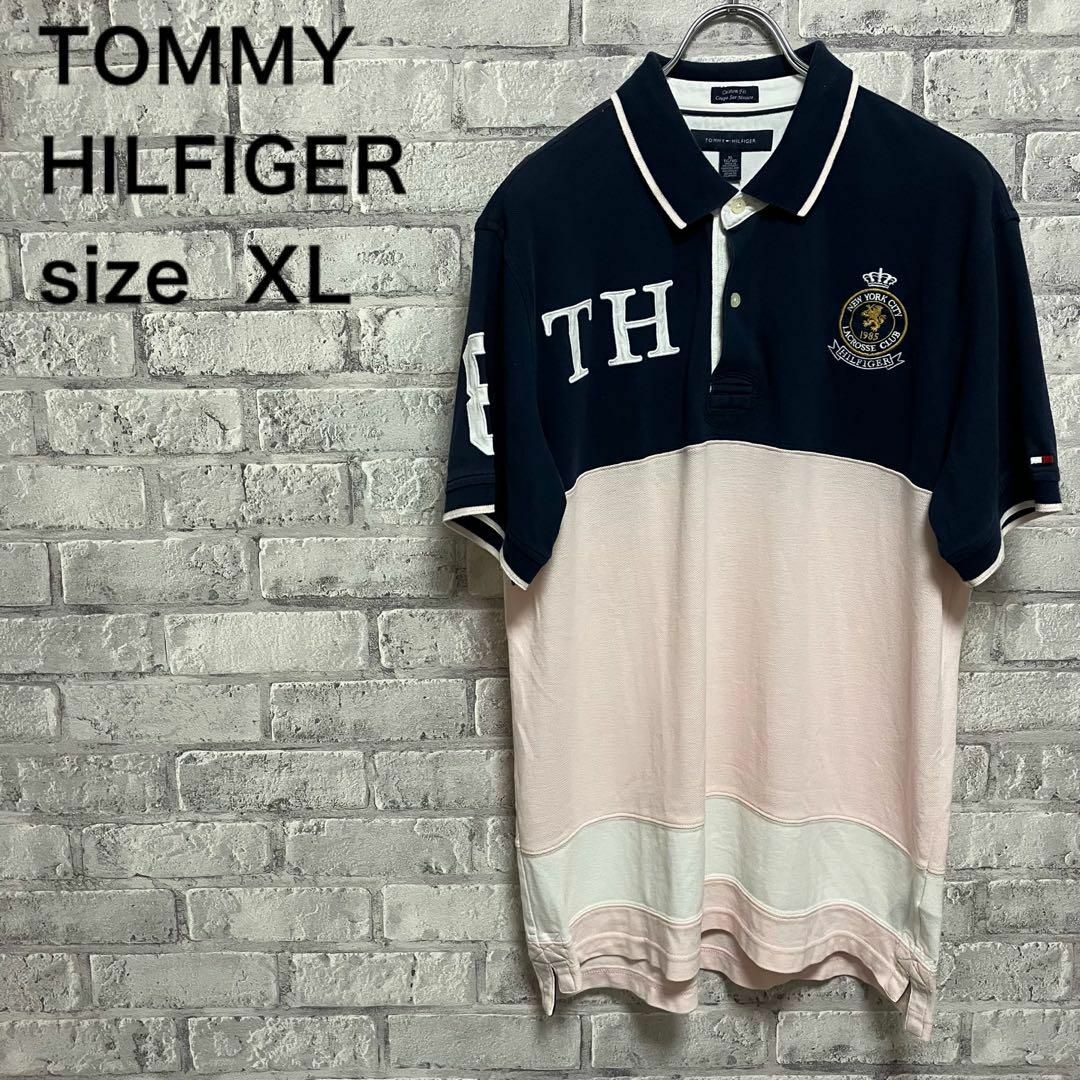 TOMMY HILFIGER(トミーヒルフィガー)の【TOMMY HILFIGER】トミー 半袖ポロシャツ XLサイズ お洒落 メンズのトップス(ポロシャツ)の商品写真