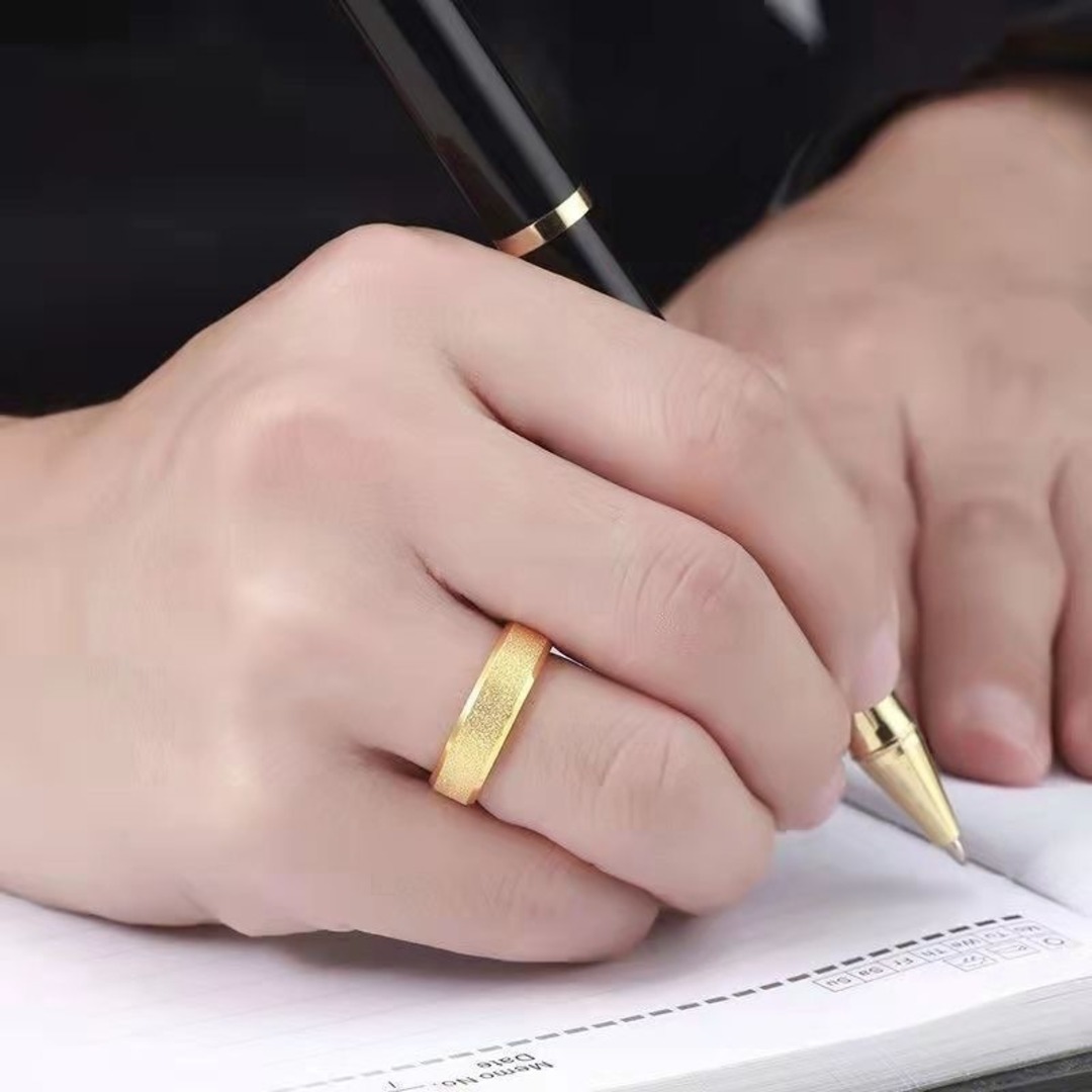 【お買い得】メンズ 指輪 ゴールド 韓国 ラグジュアリー 男女兼用 24号 メンズのアクセサリー(リング(指輪))の商品写真