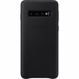 サムスン(SAMSUNG)のGalaxy S10用 レザーカバー ブラック Samsung 純正品 輸入品(Androidケース)