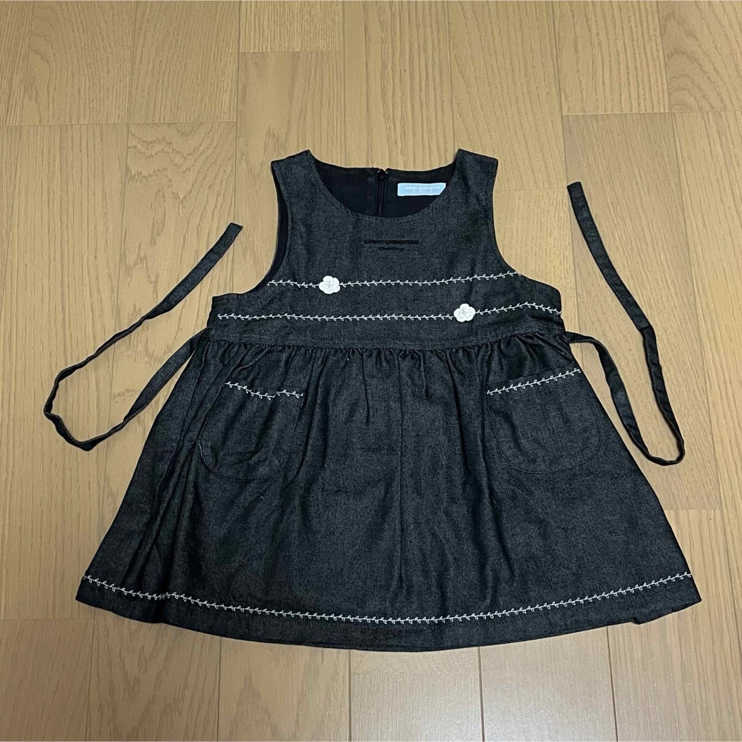 pom ponette(ポンポネット)の【ワンピース】pom ponette ブラック 90サイズ キッズ/ベビー/マタニティのキッズ服女の子用(90cm~)(ワンピース)の商品写真