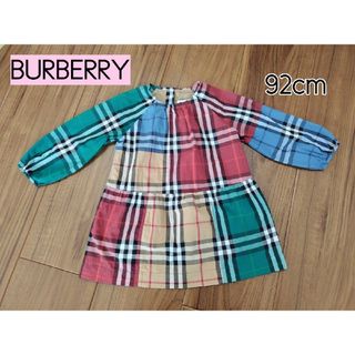 BURBERRY - 美品✨️バーバリーチルドレン 裾切り替えチェック柄