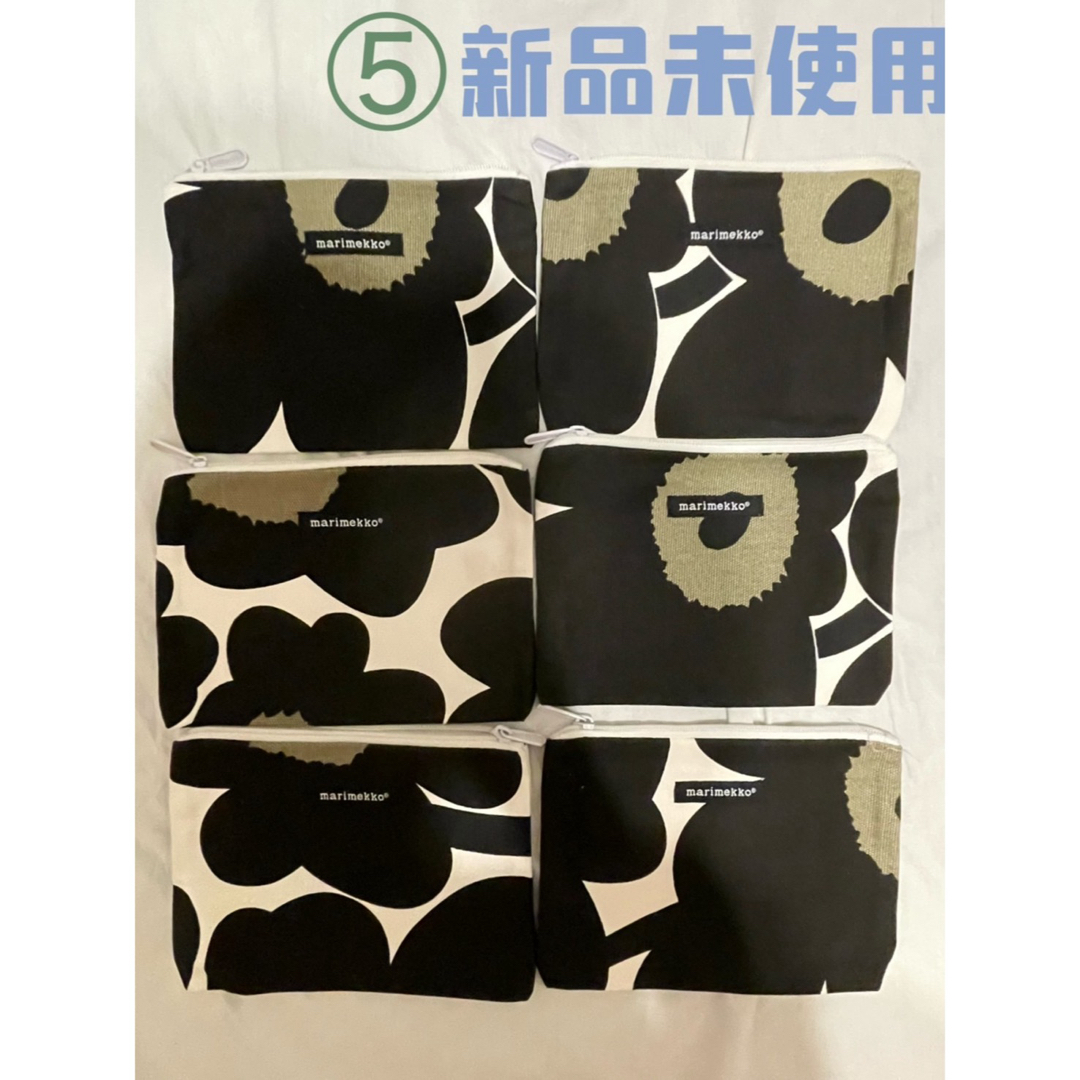 marimekko(マリメッコ)のマリメッコのメイクポーチ　marimekko赤　ピンク　紫　カーキ  ウニッコ花 レディースのファッション小物(ポーチ)の商品写真