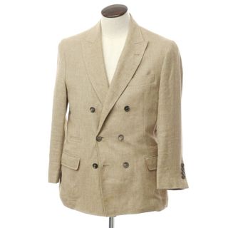 BRUNELLO CUCINELLI - 【中古】ブルネロクチネリ Brunello Cucinelli リネンウールシルク ダブルジャケット ベージュ【サイズ48】【メンズ】