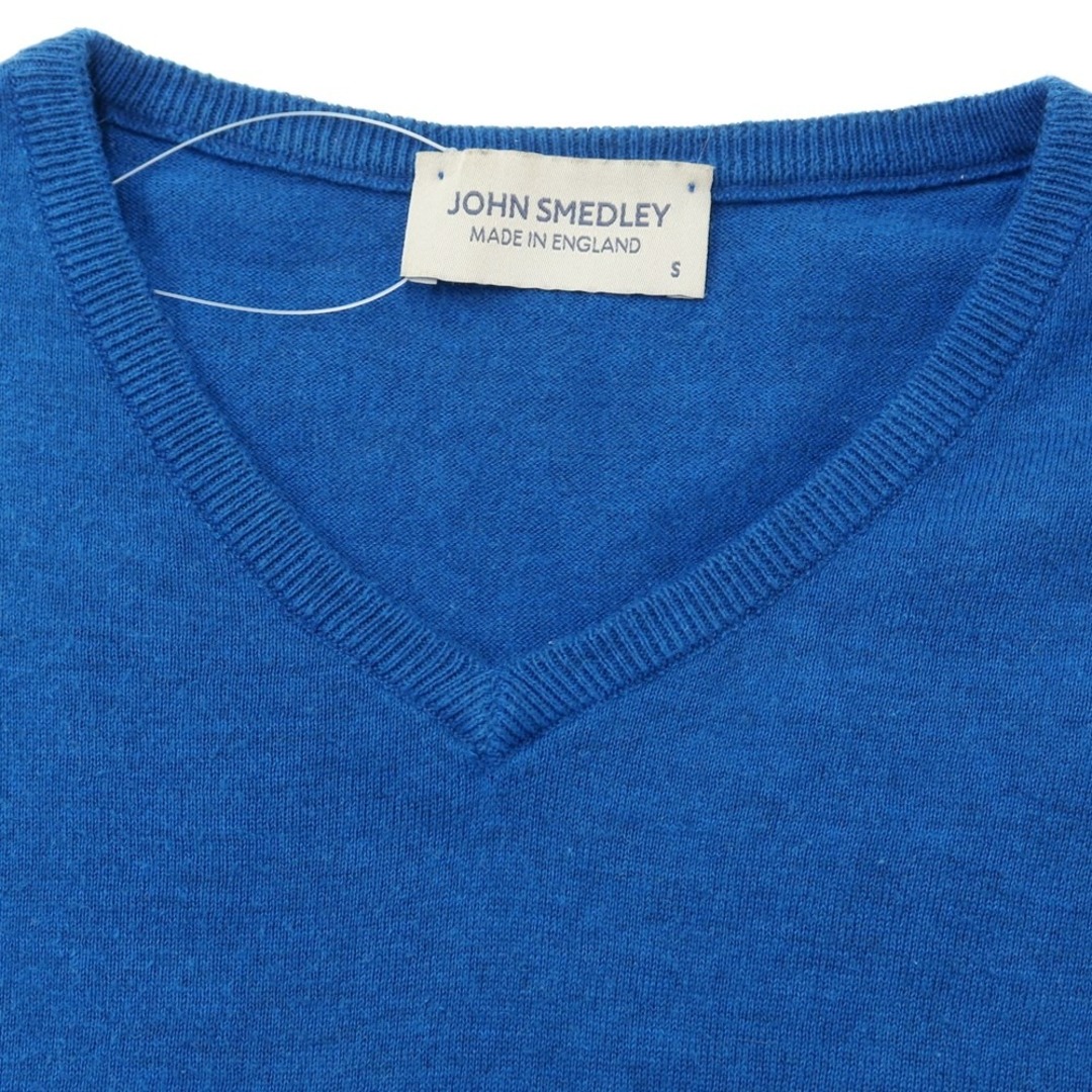 JOHN SMEDLEY(ジョンスメドレー)の【中古】ジョンスメドレー JOHN SMEDLEY コットン Ｖネック プルオーバーニット ブルー【サイズS】【メンズ】 メンズのトップス(ニット/セーター)の商品写真