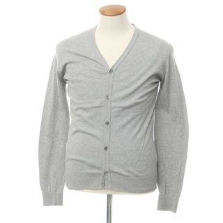 【中古】ジョンスメドレー JOHN SMEDLEY コットン ニット カーディガン ライトグレー【サイズM】【メンズ】