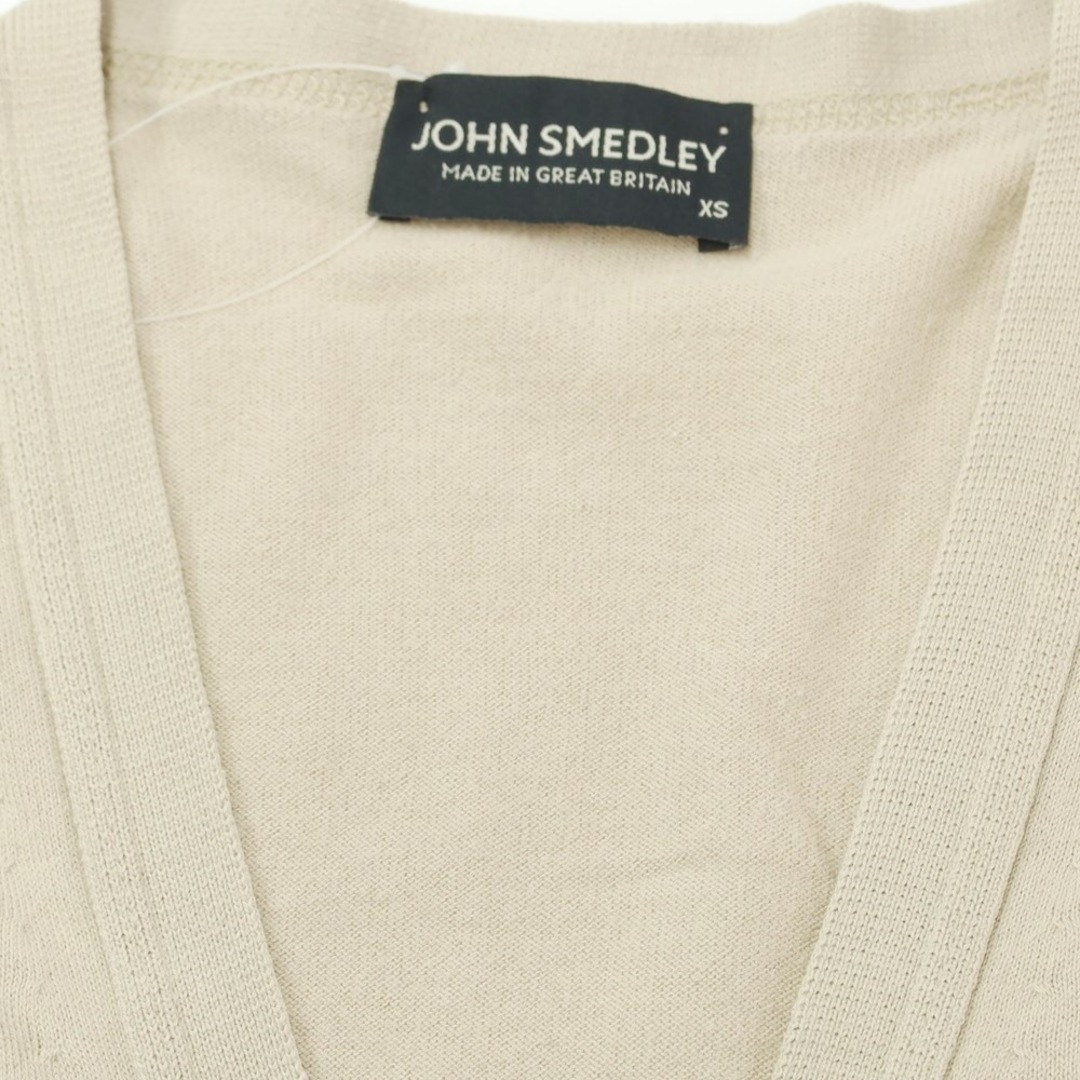 JOHN SMEDLEY(ジョンスメドレー)の【中古】ジョンスメドレー JOHN SMEDLEY コットン ニット カーディガン ベージュ【サイズXS】【メンズ】 メンズのトップス(カーディガン)の商品写真