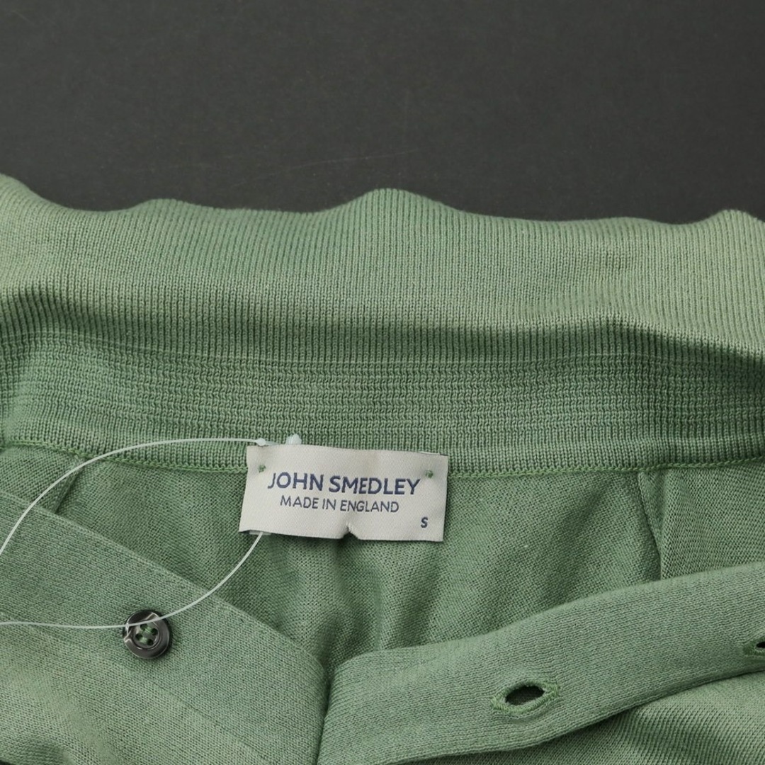 JOHN SMEDLEY(ジョンスメドレー)の【中古】ジョンスメドレー JOHN SMEDLEY コットン 半袖 ポロニット ライトグリーン【サイズS】【メンズ】 メンズのトップス(ニット/セーター)の商品写真