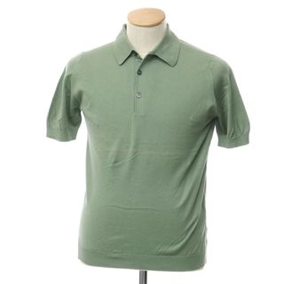 ジョンスメドレー(JOHN SMEDLEY)の【中古】ジョンスメドレー JOHN SMEDLEY コットン 半袖 ポロニット ライトグリーン【サイズS】【メンズ】(ニット/セーター)