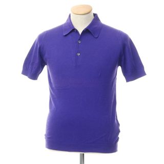 ジョンスメドレー(JOHN SMEDLEY)の【中古】ジョンスメドレー JOHN SMEDLEY コットン 半袖 ポロニット パープル【サイズS】【メンズ】(ニット/セーター)