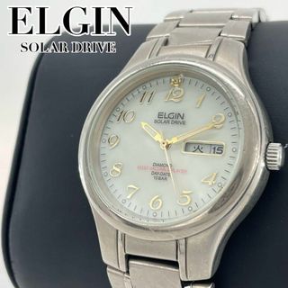 ELGIN - 稼働中　ELGIN エルジン　w3 腕時計　ソーラー　チタン　生活防水