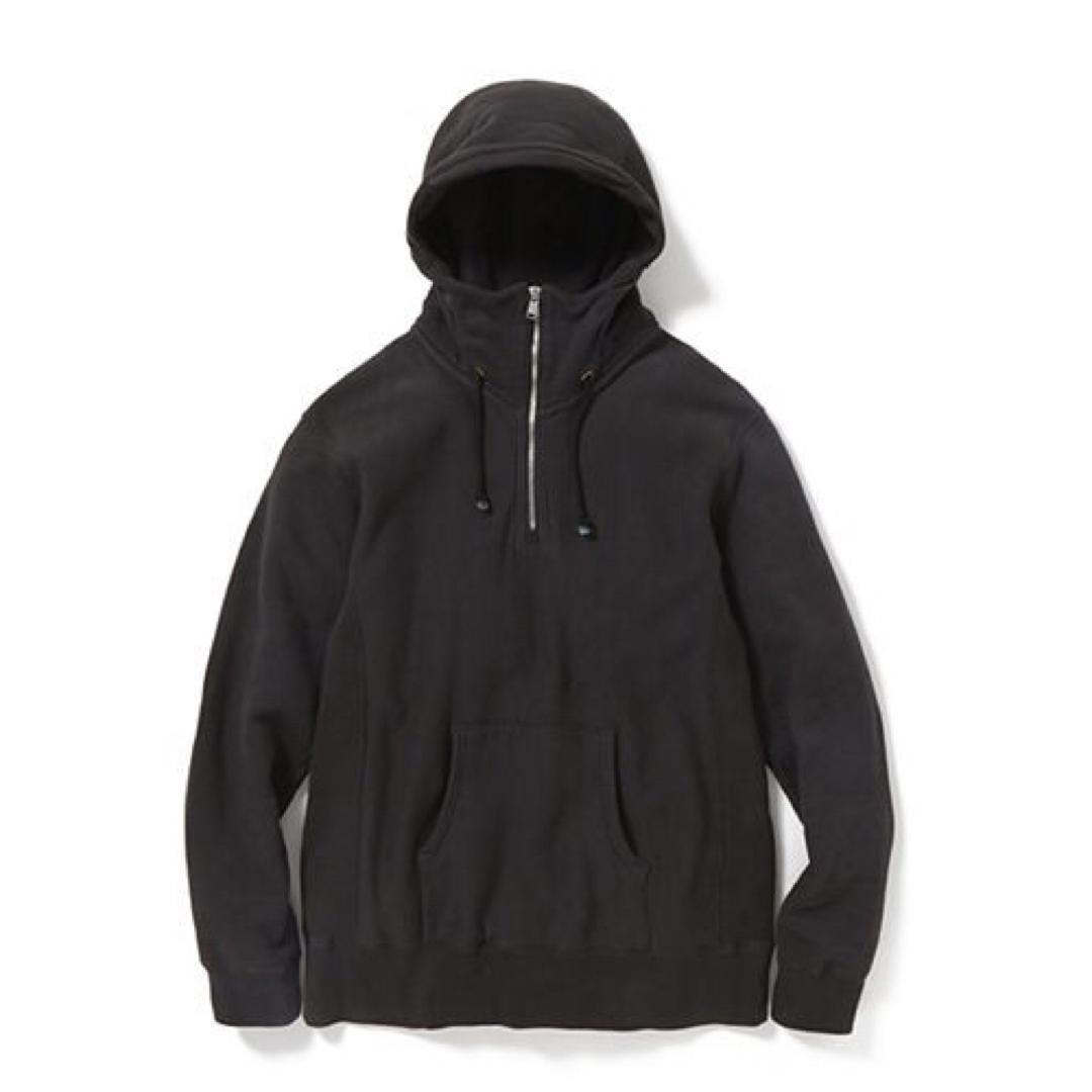 nonnative(ノンネイティブ)のnonnative DWELLER HOODED HALF ZIP SWEAT黒 メンズのトップス(パーカー)の商品写真