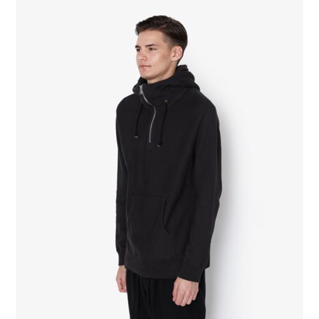 nonnative(ノンネイティブ)のnonnative DWELLER HOODED HALF ZIP SWEAT黒 メンズのトップス(パーカー)の商品写真